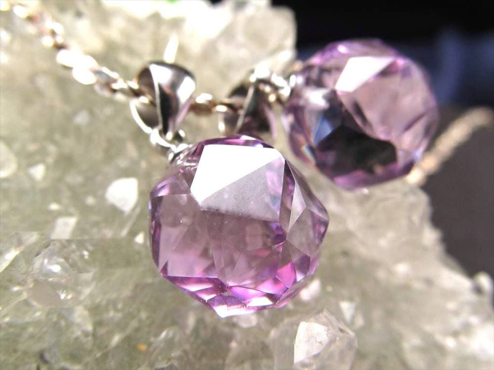 ラベンダーアメジスト 紫水晶 スターカット ペンダントトップ Silver925