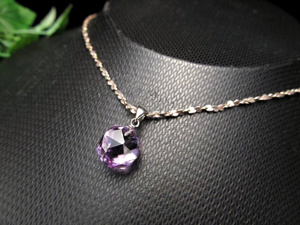 ラベンダーアメジスト 紫水晶 スターカット ペンダントトップ Silver925