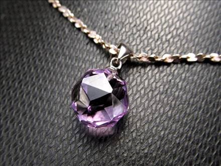 ラベンダーアメジスト 紫水晶 スターカット ペンダントトップ Silver925