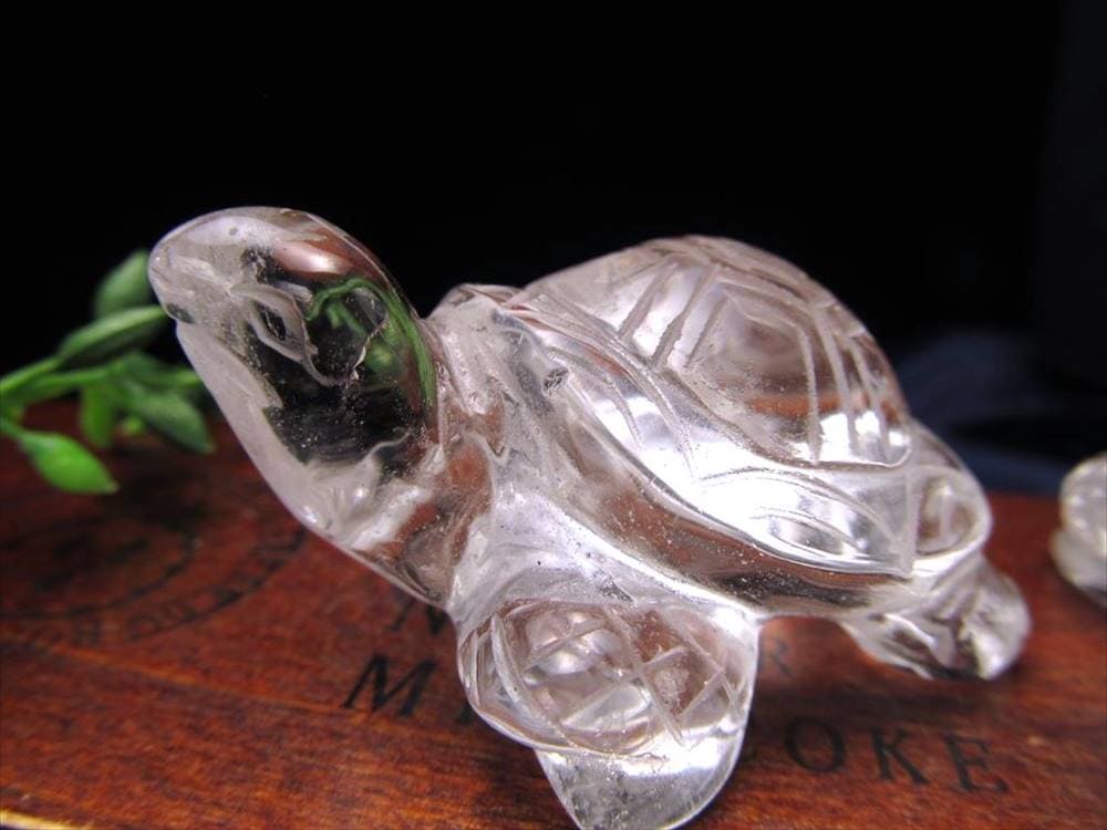 水晶亀置物