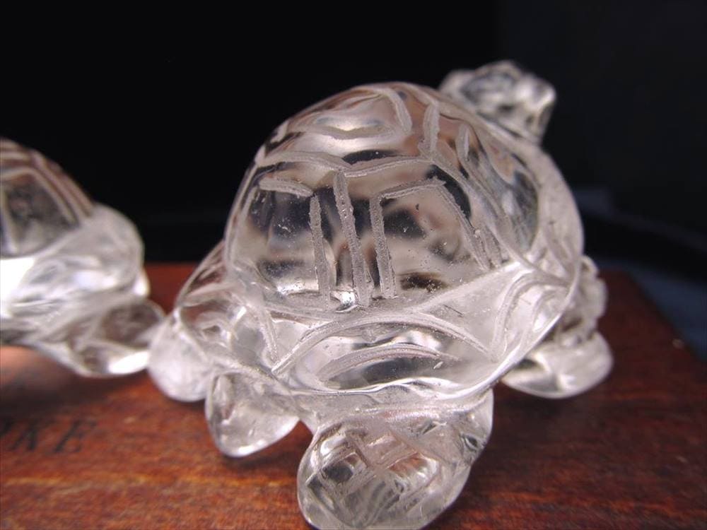 水晶亀置物