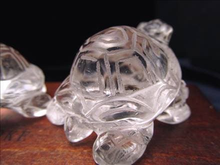 水晶亀置物