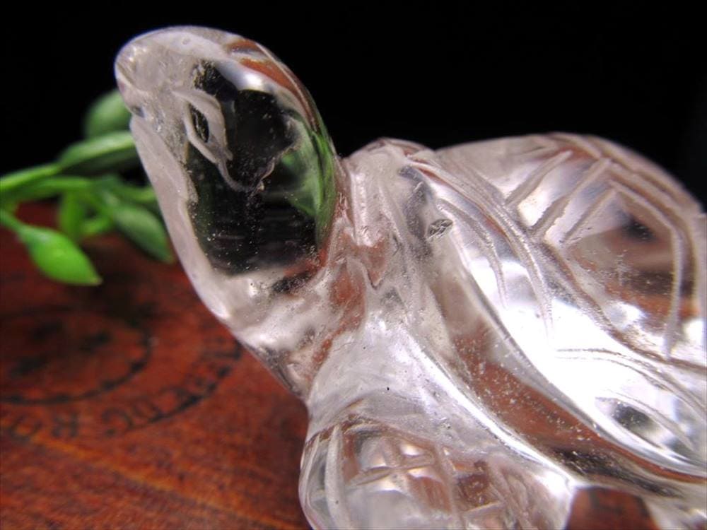 水晶亀置物