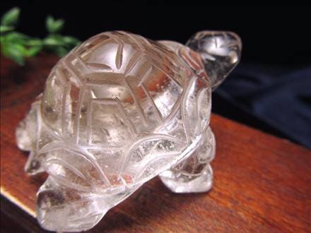 水晶亀置物