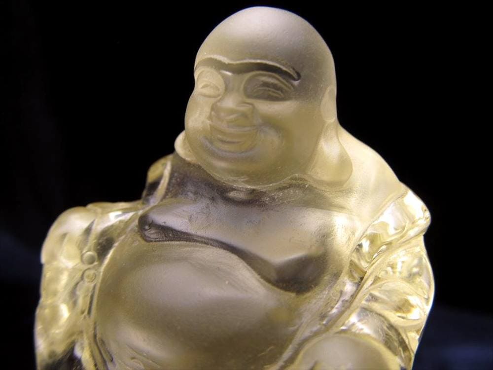 金運 シトリン 布袋 彫刻 置物