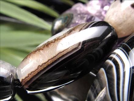 水晶 瑪瑙 瑪瑙クォーツ 天珠型 ビーズ連 連材