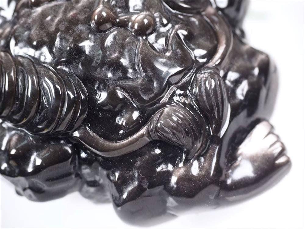 オブシディアン 銭蛙 三本脚のカエル シルバーオブシディアン 北斗七星