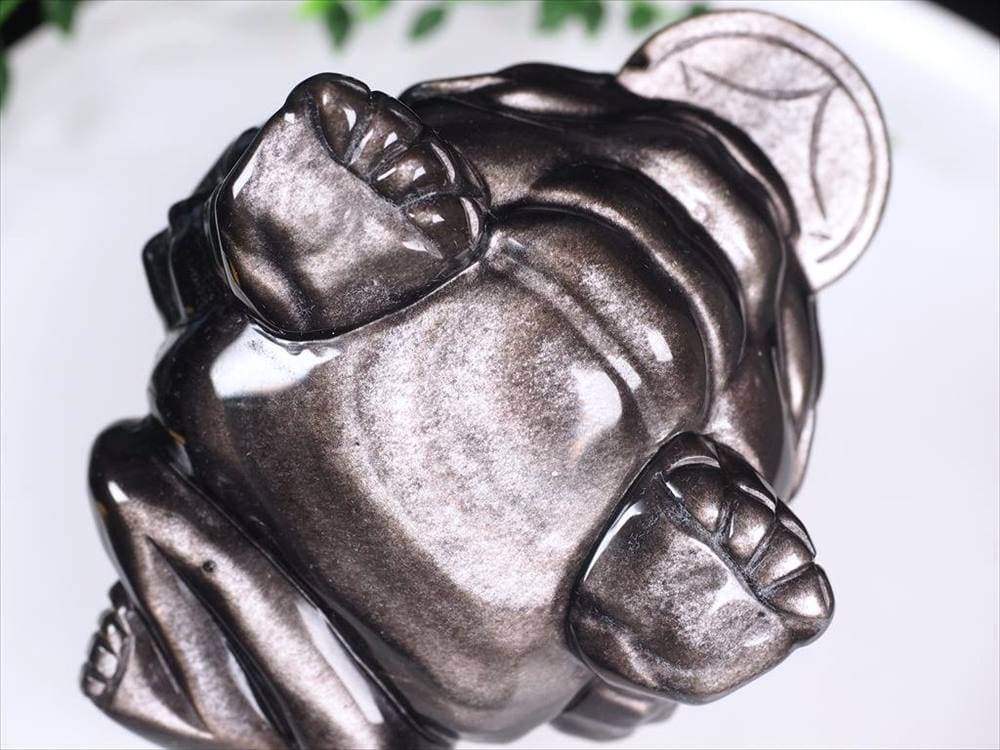 オブシディアン 銭蛙 三本脚のカエル シルバーオブシディアン 北斗七星