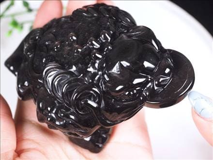 オブシディアン 銭蛙 三本脚のカエル シルバーオブシディアン 北斗七星