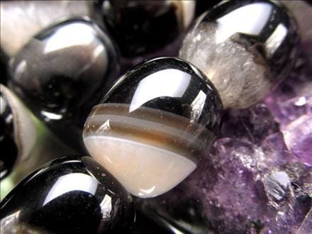 水晶 瑪瑙 瑪瑙クォーツ 天珠型 ビーズ連 連材