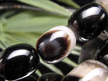 水晶 瑪瑙 瑪瑙クォーツ 天珠型 ビーズ連 連材