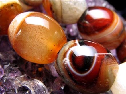 水晶 瑪瑙 瑪瑙クォーツ 天珠型 ビーズ連 連材