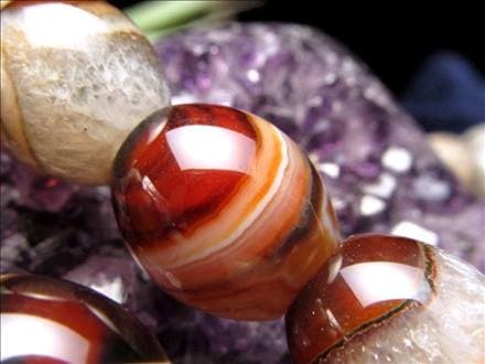 水晶 瑪瑙 瑪瑙クォーツ 天珠型 ビーズ連 連材