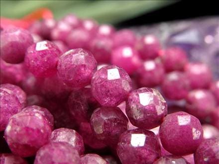 ルビー,7月の誕生石,ビーズ連,連材