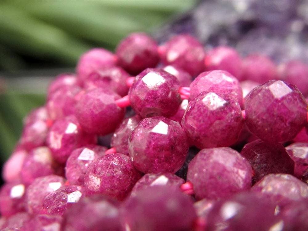 ルビー,7月の誕生石,ビーズ連,連材