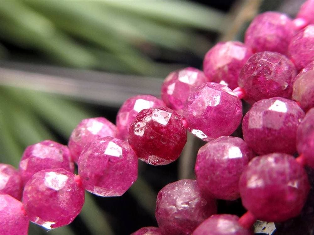 ルビー,7月の誕生石,ビーズ連,連材