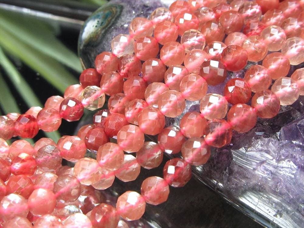 アンデシン,中性長石,ビーズ連,連材