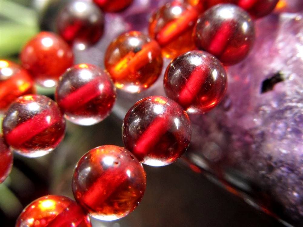 アンバー 琥珀 バルティックアンバー ビーズ連 連材