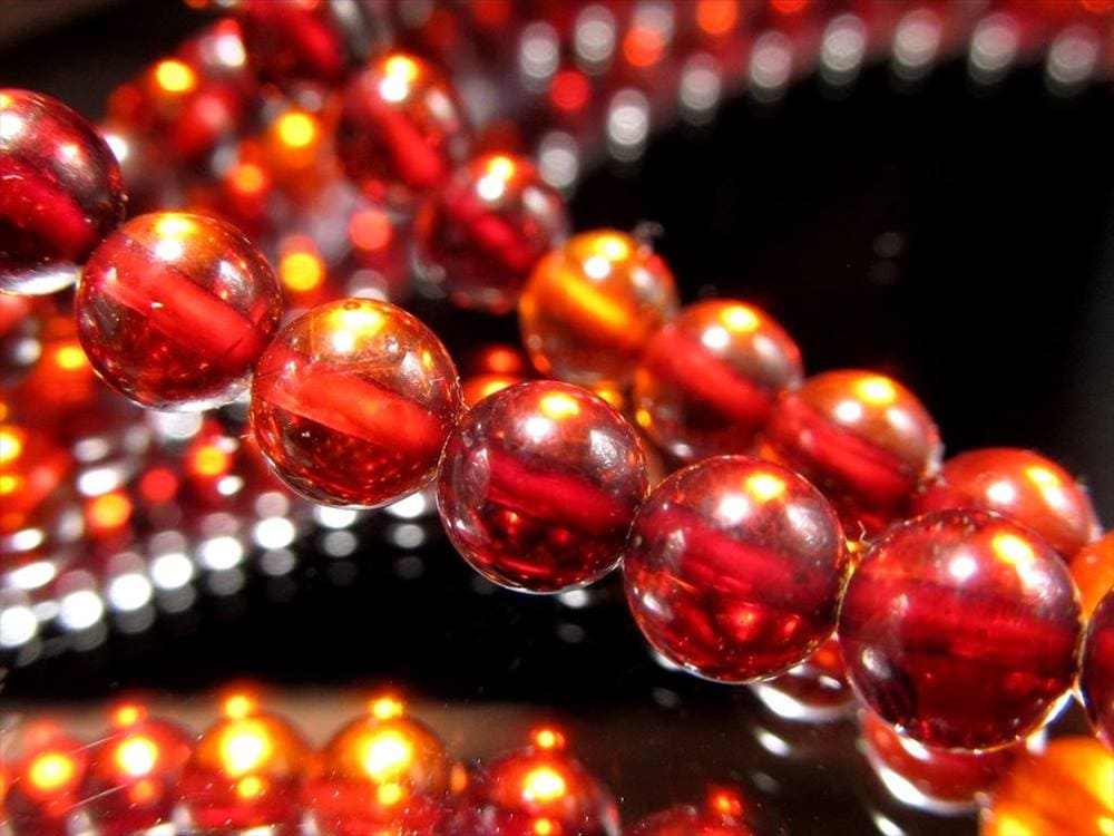 アンバー 琥珀 バルティックアンバー ビーズ連 連材