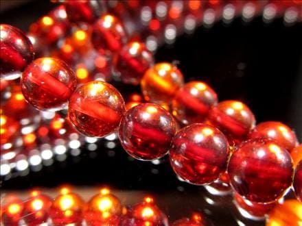 アンバー 琥珀 バルティックアンバー ビーズ連 連材