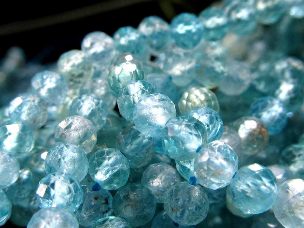 スカイアパタイト,アパタイト,燐灰石,カット,ビーズ連,連材