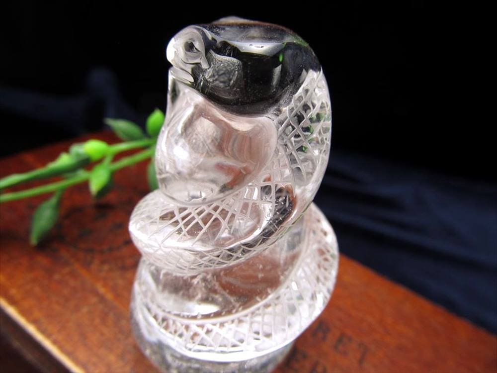 水晶 置物 縁起物 風水 蛇