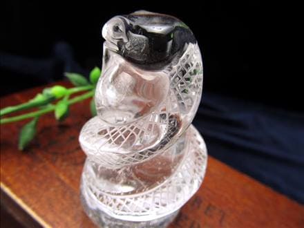 水晶 置物 縁起物 風水 蛇