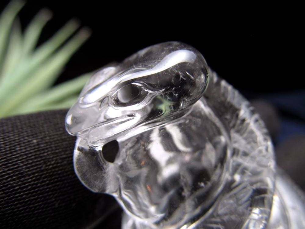 天然水晶 白蛇彫刻 置物 縁起物 ブラジル産