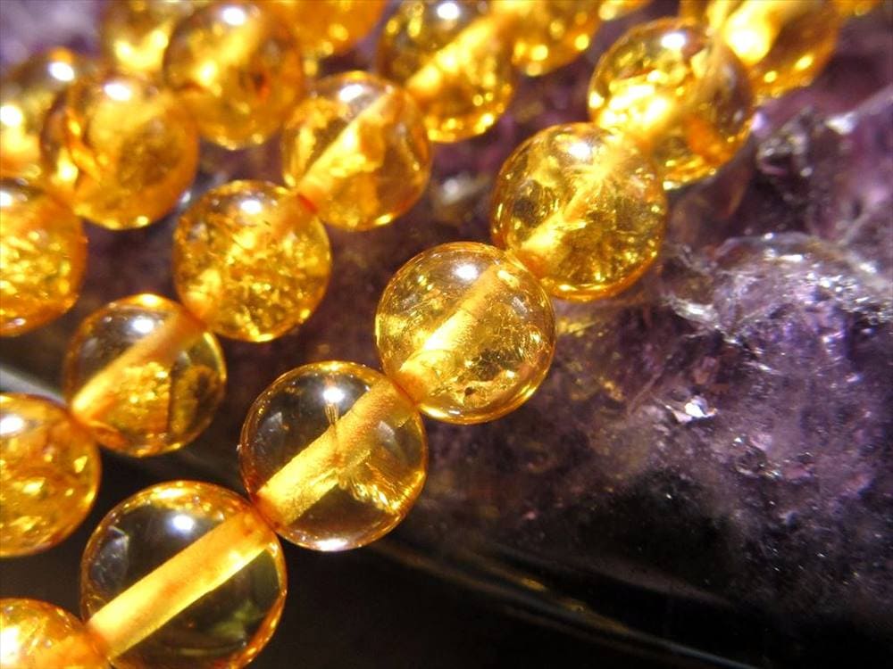 アンバー 琥珀 バルティックアンバー ビーズ連 連材