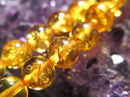 アンバー 琥珀 バルティックアンバー ビーズ連 連材