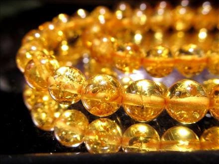 アンバー 琥珀 バルティックアンバー ビーズ連 連材