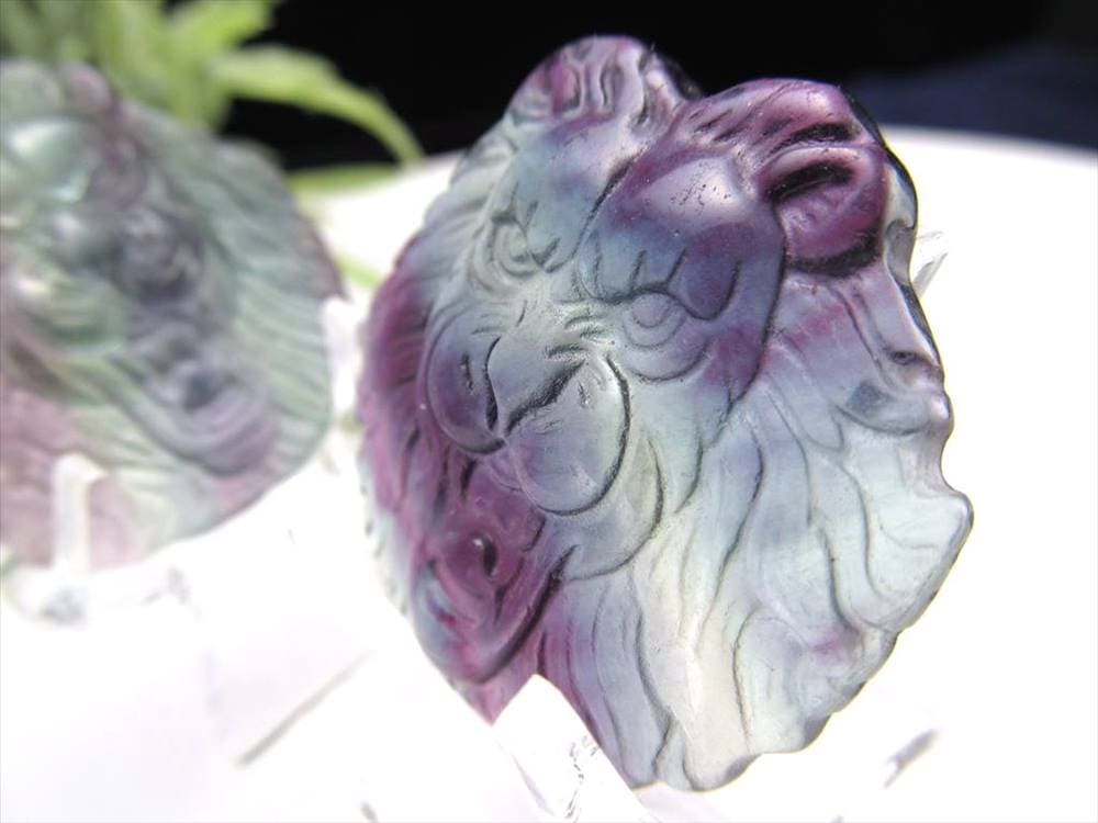 フローライト 蛍石 タンブル カービング お守り