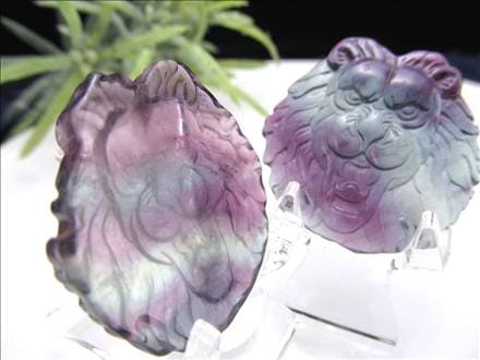 フローライト 蛍石 タンブル カービング お守り