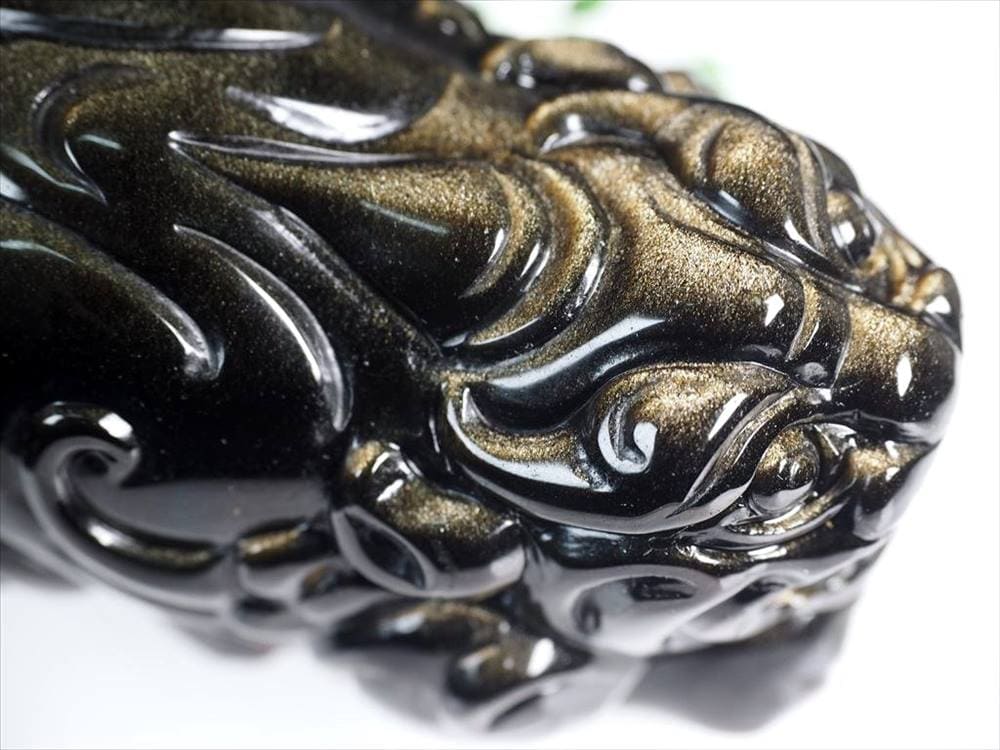 オブシディアン 貔貅 ヒキュウ シルバーオブシディアン 瑞獣