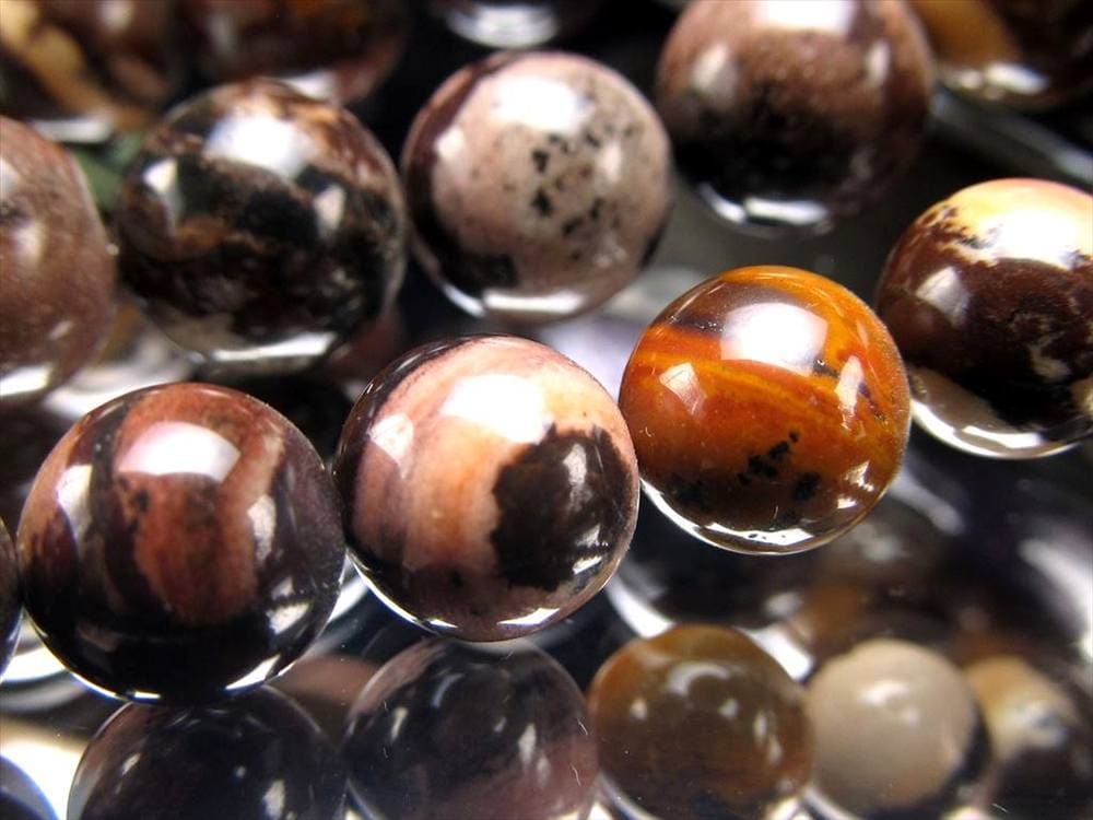 カプチーノジャスパー 碧玉 ジャスパー ビーズ連 連材