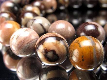 カプチーノジャスパー 碧玉 ジャスパー ビーズ連 連材