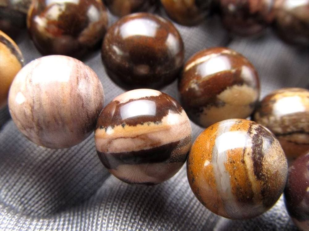 カプチーノジャスパー 碧玉 ジャスパー ビーズ連 連材