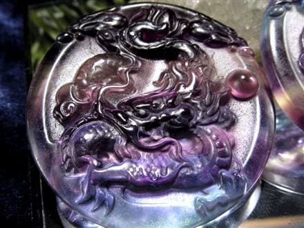 フローライト 蛍石 タンブル カービング 彫刻