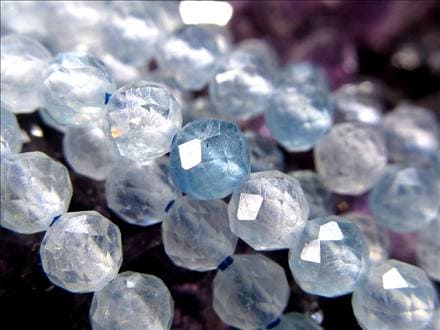 アクアマリン,ベリル,3月の誕生石,緑柱石,ビーズ連,連材