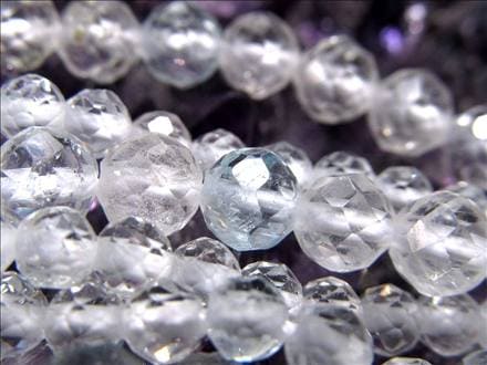 トパーズ,黄玉,カラーレス,ビーズ連,連材