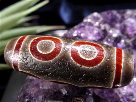 天珠,馬蹄痕天珠,至純天珠,瑪瑙,黒鳶赤紋