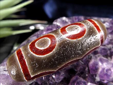 天珠,馬蹄痕天珠,至純天珠,瑪瑙,黒鳶赤紋