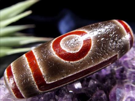 天珠,馬蹄痕天珠,至純天珠,瑪瑙,黒鳶赤紋