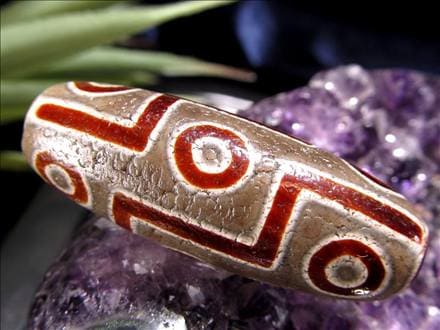 天珠,馬蹄痕天珠,至純天珠,瑪瑙,黒鳶赤紋