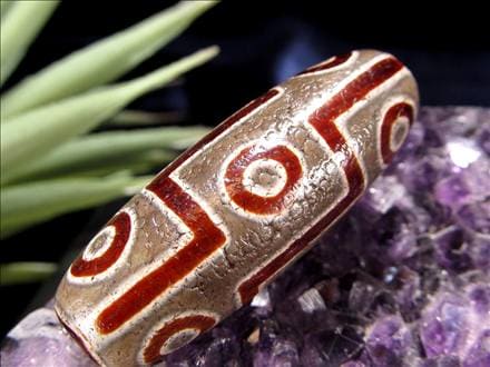 天珠,馬蹄痕天珠,至純天珠,瑪瑙,黒鳶赤紋