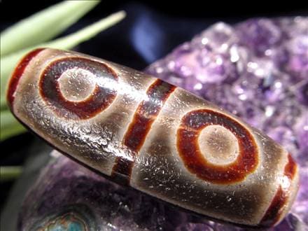 天珠,馬蹄痕天珠,至純天珠,瑪瑙,黒鳶赤紋