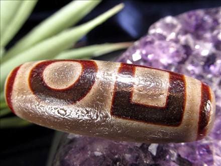 天珠,馬蹄痕天珠,至純天珠,瑪瑙,黒鳶赤紋