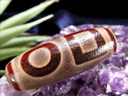 天珠,馬蹄痕天珠,至純天珠,瑪瑙,黒鳶赤紋