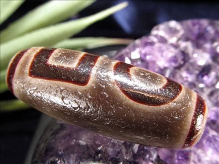 天珠,馬蹄痕天珠,至純天珠,瑪瑙,黒鳶赤紋