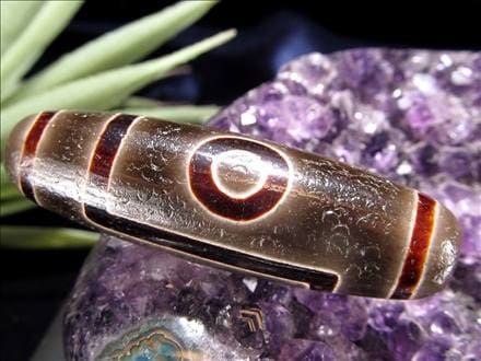 天珠,馬蹄痕天珠,至純天珠,瑪瑙,黒鳶赤紋